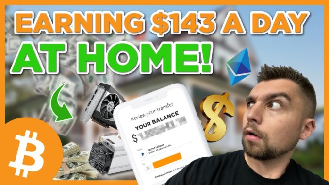 I'm EARNING $143 A DAY?! Mining Bitcoin and Crypto Coins at home!