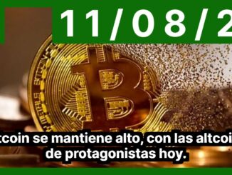 Bitcoin se mantiene alto, con las altcoins de protagonistas hoy.