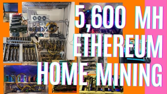 5,600 Mega Hashes per Second on Home Ethereum mining! $13,000+ (CAD) a month income! ($10,000+ USD)