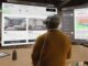 A man uses Apple Vision Pro