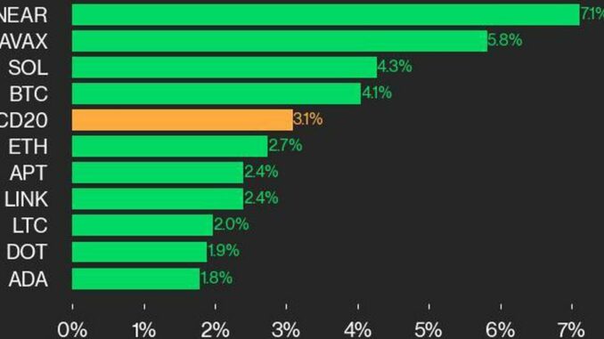 CoinDesk 20 Performance Update: NEAR and AVAX Lead Search CoinDesk