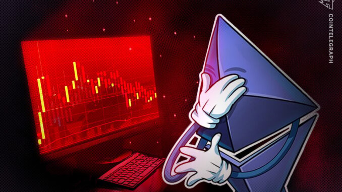 Ethereum price down almost 50% since Eric Trump's 'add ETH' endorsement